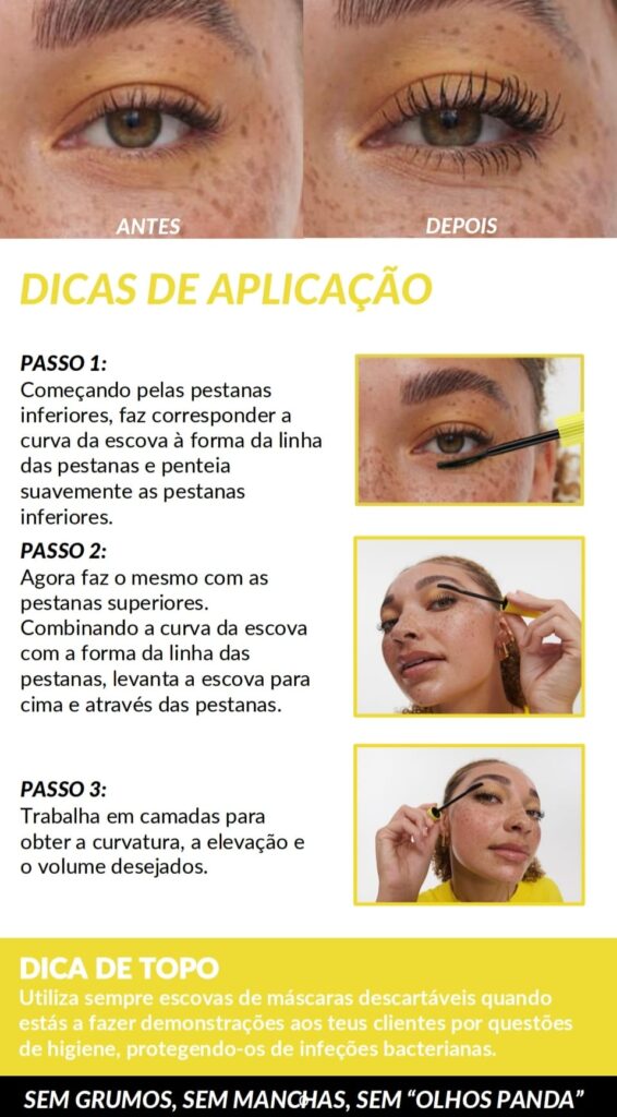 Dicas de Aplicação máscara WonderCurl AVON